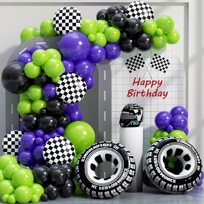 Monster Truck Balloon Arch Garland Kit 156pcs by PTGOLUO
