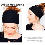 Olbye Wide Headbands Women Knotted Turban Headband Elastic Non Slip Hairbands Yoga Workout Head Wraps Running Sweatbands Boho Head Bands Fashion Hair Accessories for Women Pack of 6