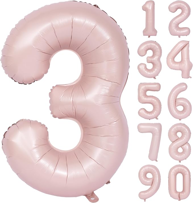 40 In Matte Pink Number Balloons Helium Foil Mylar Balloon Party Digital 3 | by Exquisitehighqualitypartydecorationstomeetyoureveryneed%EF%BC%81