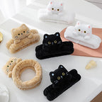 9PCS Cute Cat Ears Spa Headband for Washing Face Makeup Skincare Headband with Wrist Bands, Sleepover Party Supplies for Women/Teen Girl Trendy Stuff Present (9PCS 3D cat)