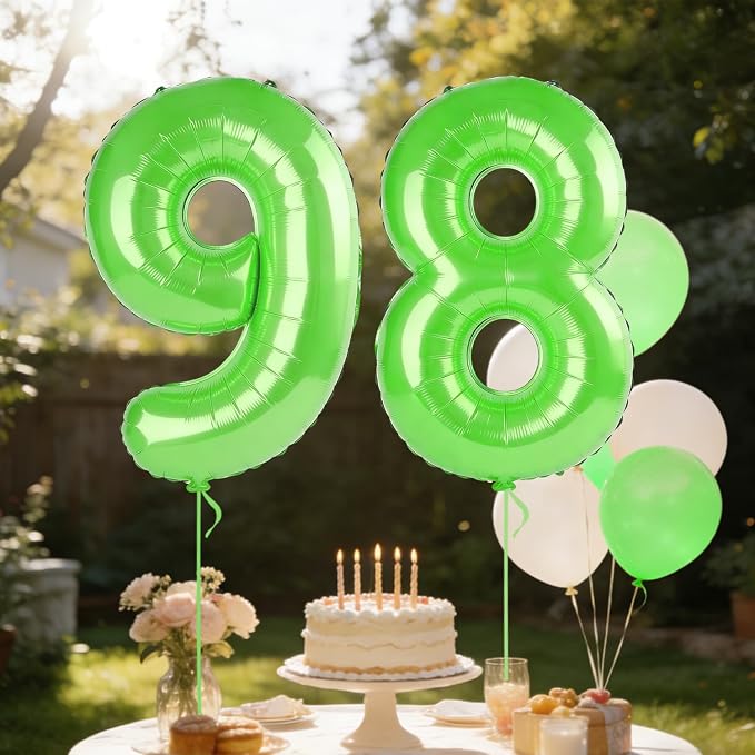 40 Inch Number 98 Balloons for 98th Birthday Party Decorations, 0-100 Fruit - Image 3