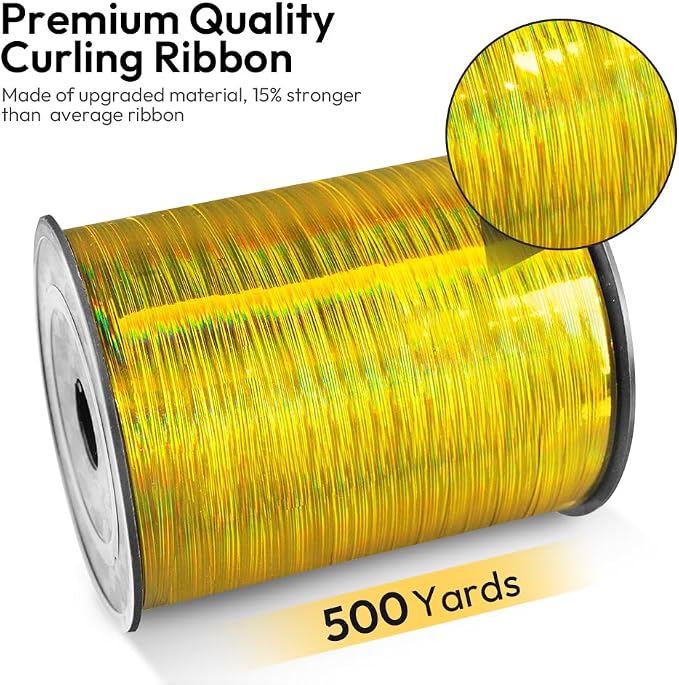 500 Yards Curling Ribbon for Gift Wrapping, 3/16" Balloon String for Christmas - Image 2