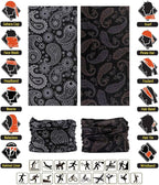 Headband Neck Gaiter Head Wrap Headwear Face Mask Magic Scarf Bandana for Men and Women