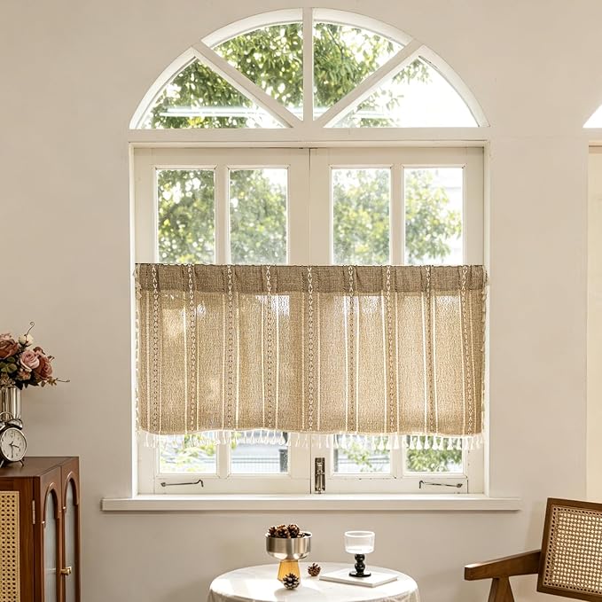 Sutuo Home Boho Curtains Valance 18 inch - Image 3