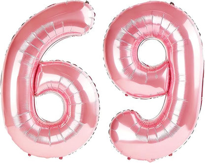 40 Inch Number 69 Balloons for 69th Birthday Party Decorations, 0-100 Jewelry by FOBELEC