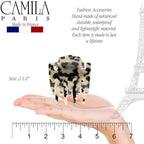 Camila Paris CP3473 French Hair Clip for Women, Hand-Made Hair Side Clips, 3 inch Girls Hair Claw Clips Jaw Fashion Durable Styling Hair Accessories for Women, Strong Hold No Slip Grip, Made in France