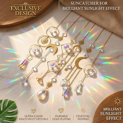 6Pieces Colorful Crystals Suncatcher Hanging Sun Catcher - Image 3