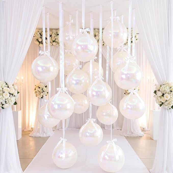 20 Pcs Metallic Iridescent Foil Balloons Giant 22 Inch 4d Round Metallic - Image 7