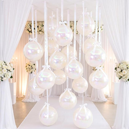20 Pcs Metallic Iridescent Foil Balloons Giant 22 Inch 4d Round Metallic - Image 7
