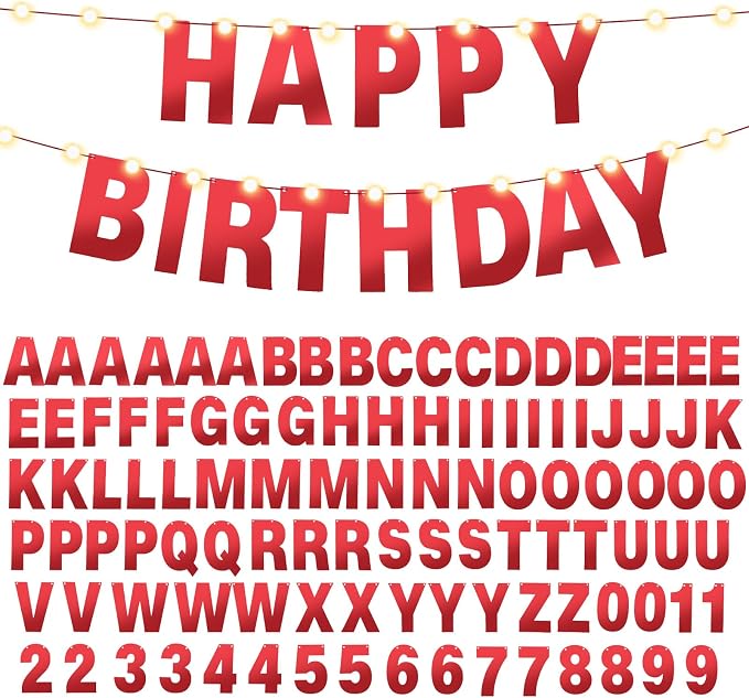 TaoBary 112 Pcs DIY Letter Kit Glitter Customizable Banner Letters Include 107 by TaoBary