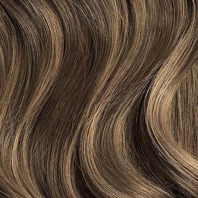 Luxy 100% Remy Human Hair – Halo Clip-In Hair Extensions –Natural Looking Volume & Length - One-Piece - Easy 5-Min Application 140 grams 16" Ash Brown Balayage