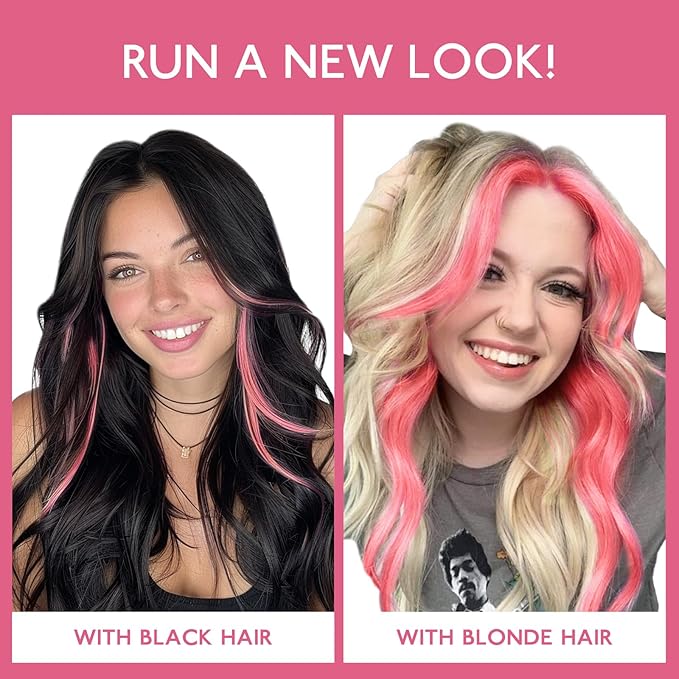 WENNALIFE Light Pink Clip in Hair Extensions Real Human Hair 35g 6pcs 14 Inch Colored Hair Extensions for Kids Women Colorful Hair Pieces Pop-up Style Straight Extensiones De Cabello Humano Con Clip