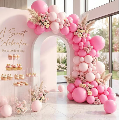 RUBFAC 135pcs Pink Balloons Different Sizes 18 12 10 5 Inches - Image 6