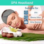 3 Pack Facial Spa Headband for Women - Adjustable, Non-Slip Terry Cloth Headband for Washing Face, Makeup, and Shower - Soft and Stretchable Hair Wrap