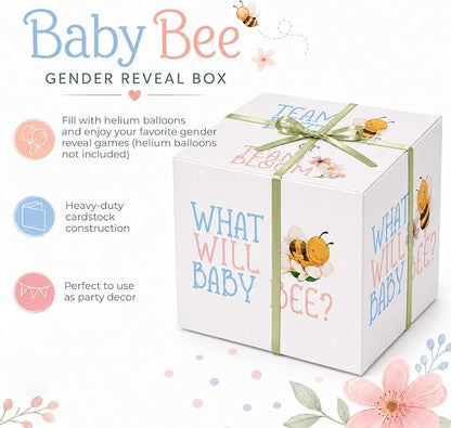 Baby Bee Gender Reveal Box, Large Balloon Surprise Box - Image 5