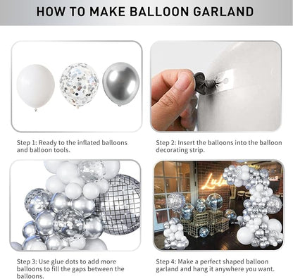 Disco Ball Arch Kit, Confetti Balloons - Image 7