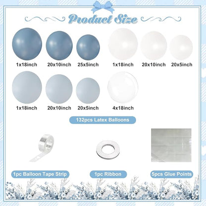Blue Balloon Arch Kit for Baby Shower Gender Reveal Birthday Decorations | - Image 3
