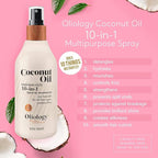 Oliology Coconut Oil 10-in-1 Multipurpose Spray - Leave in Treatment for All Hair Types | Detangles, Controls Frizz, Hydrates & Moisturizes | Made in USA, Cruelty Free & Paraben Free (8.5 oz, 2 Pack)