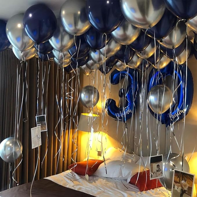 YMSZ Blue and Silver Balloons Arch Garland Kit, Different Size, - Image 7