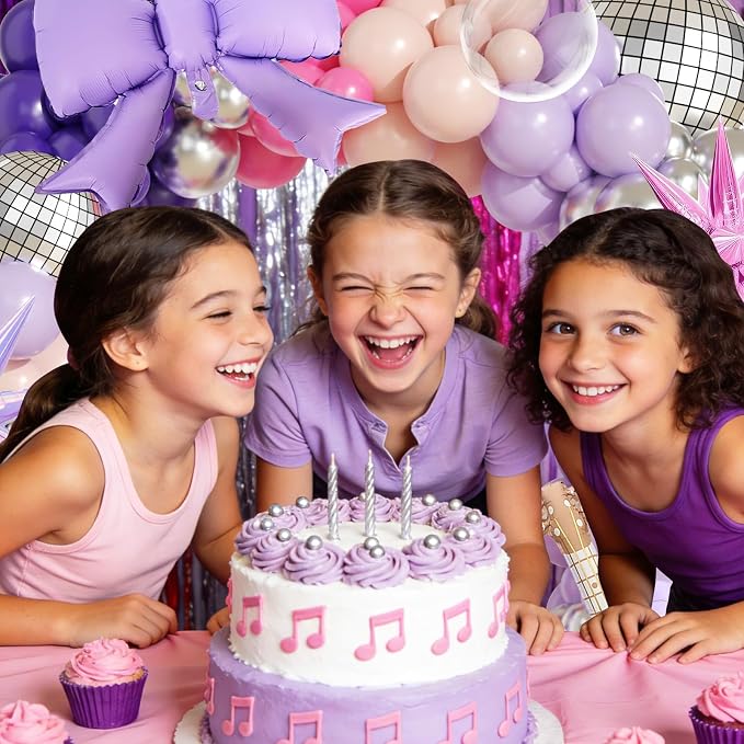 JOGAMS 171Pcs Kpop Balloons Arch Kit, Idol Stage Style Pink Purple Silver Disco - Image 8
