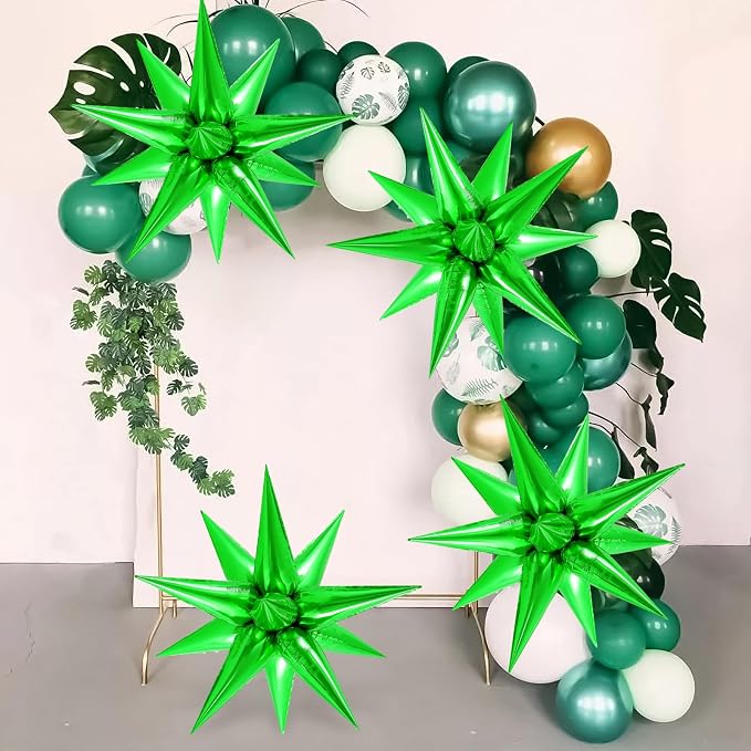 72 Pcs Star Balloons Foil Explosion Balloons Magic 12 Point Star Cone Balloon - Image 3