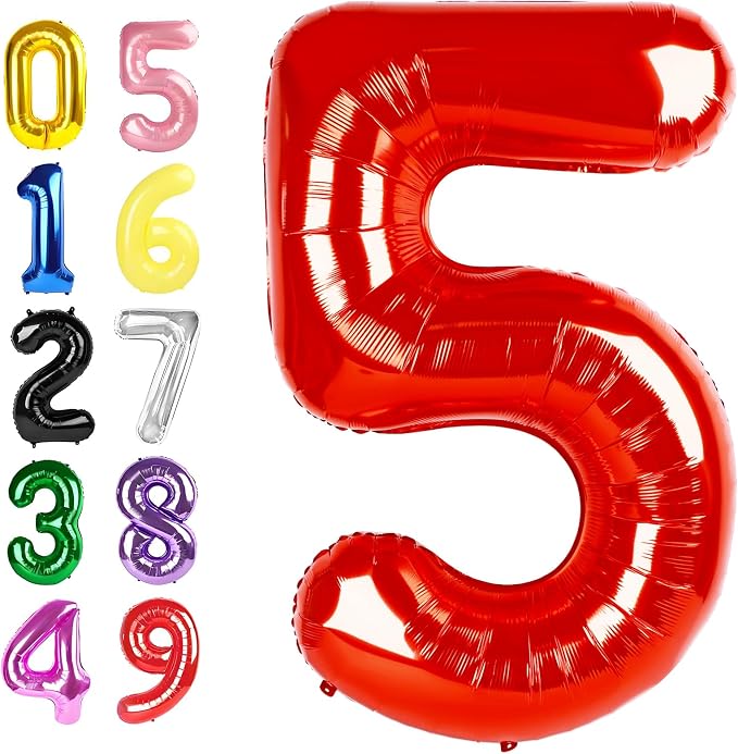Birthday Number Balloons 40 Inch 4 Balloon by Argthjy