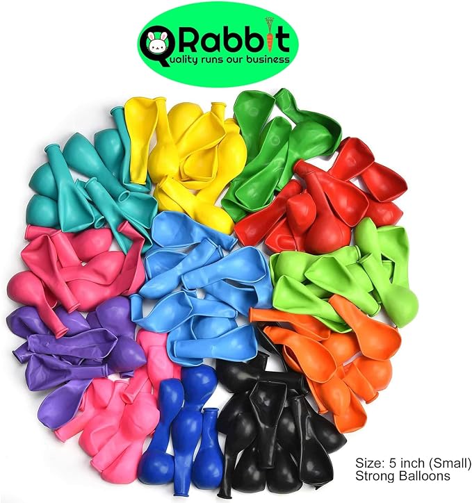 QRabbit 400 Pack 5" SMALL Party Balloons - Image 3