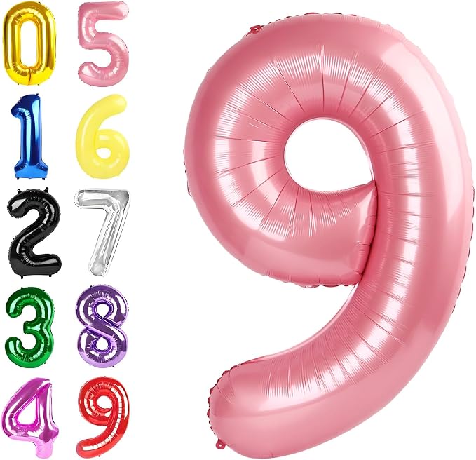 Number 8 Balloon 40 Inch Pearl Pink Balloon by Argthjy