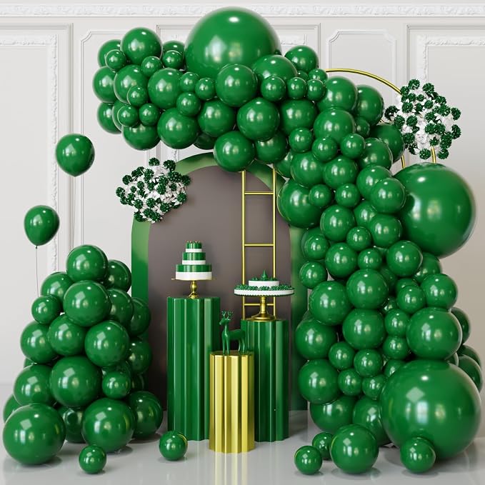 Dark Green Balloons Garland Arch Kit, Anniversary by FQZYLCH