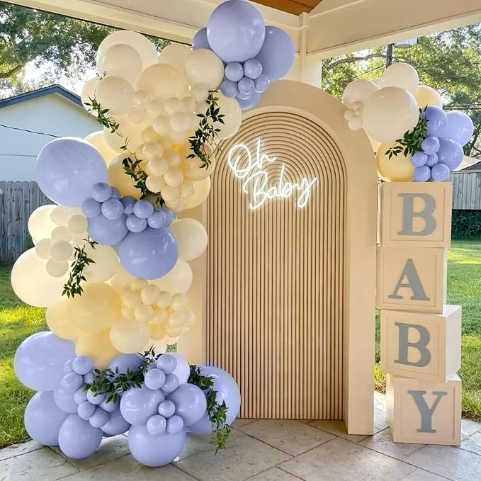 110pcs Dusty Blue Balloons 12 Inch Latex Balloon - Image 3