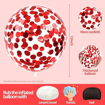Red Confetti Balloons - Image 2
