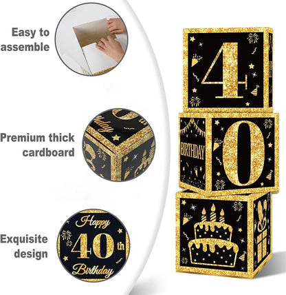 DataMoon 40th Birthday Decorations Boxes - Image 5