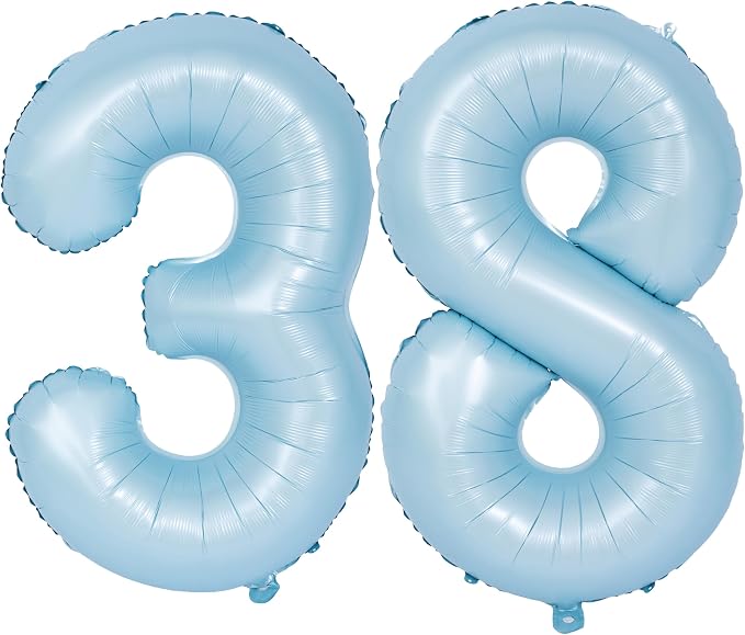 40 In Matte Blue Number Balloons Helium Foil Mylar Balloon Party Digital 38 | by Exquisitehighqualitypartydecorationstomeetyoureveryneed%EF%BC%81