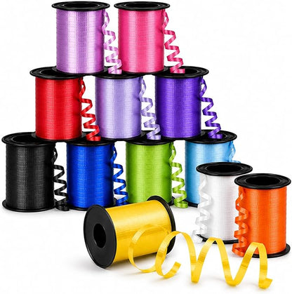12 Rolls Crimped Curling Ribbon Balloon Strings, 3/16" x 720 Ft by GIFTEXPRESS