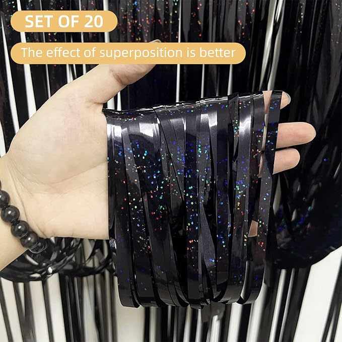 20 Pack Black Foil Curtains - Image 2