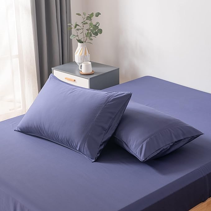 Bella Coterie | Luxury Bamboo Viscose King Size Pillowcase Set | 100% Organically Grown | Ultra Soft | Cooling | 2 Pcs [Twilight Blue]