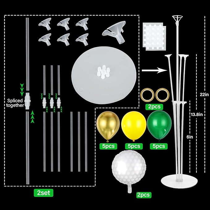 Golf Party Balloons Stand Kit 2 Sets - Image 2