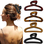 Hair Claw Clips, Large Non-Slip Unbreakable 4.3 Inch Matte Hair Claws for Women Long or Thick Curly Hair, 4 Pack