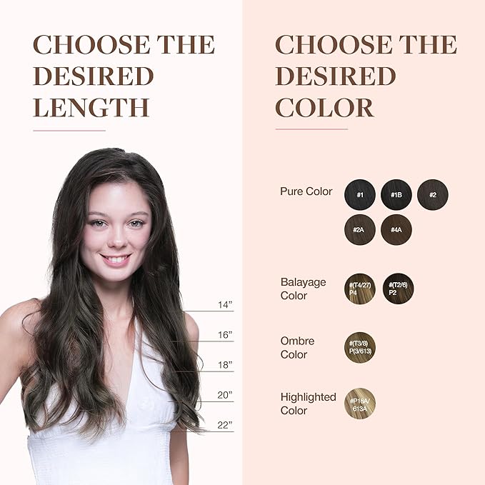 GOO GOO Clip in Hair Extensions Real Human Hair, Remy Human Hair Extensions Clip ins for Women, Natural Human Hair, 20inch 110g 7Pcs, 1C Mocha Brown