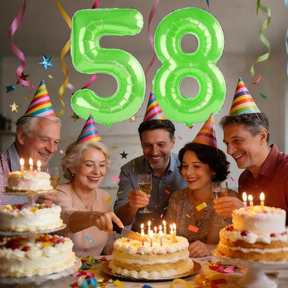 40 Inch Number 58 Balloons for 58th Birthday Party Decorations, 0-100 Fruit - Image 2