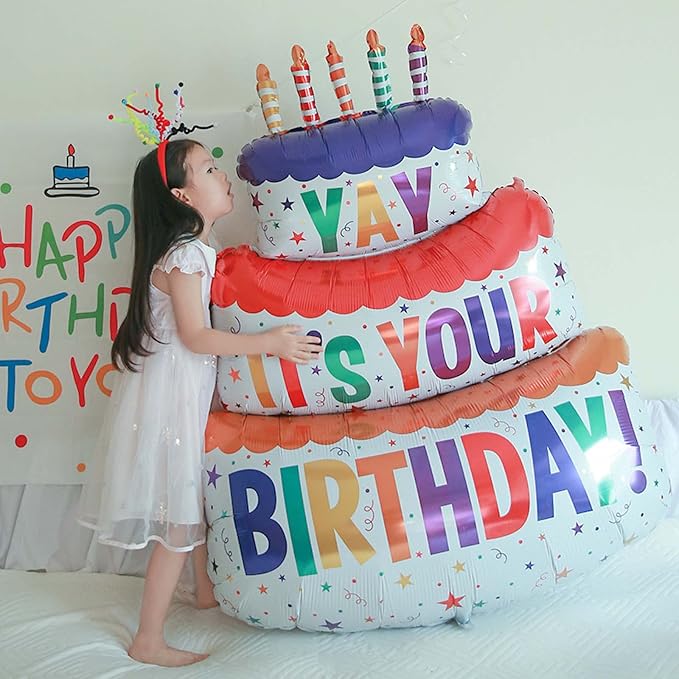 Happy Birthday Balloon Big 41" Foil Inflated Mylar Balloons - Image 5
