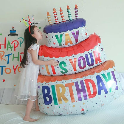 Happy Birthday Balloon Big 41" Foil Inflated Mylar Balloons - Image 5