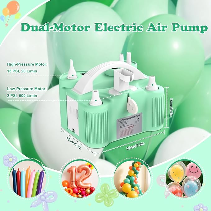 Electric Balloon Pump 4-in-1 Air Pump Portable Electric Balloon Blower Machine - Image 2