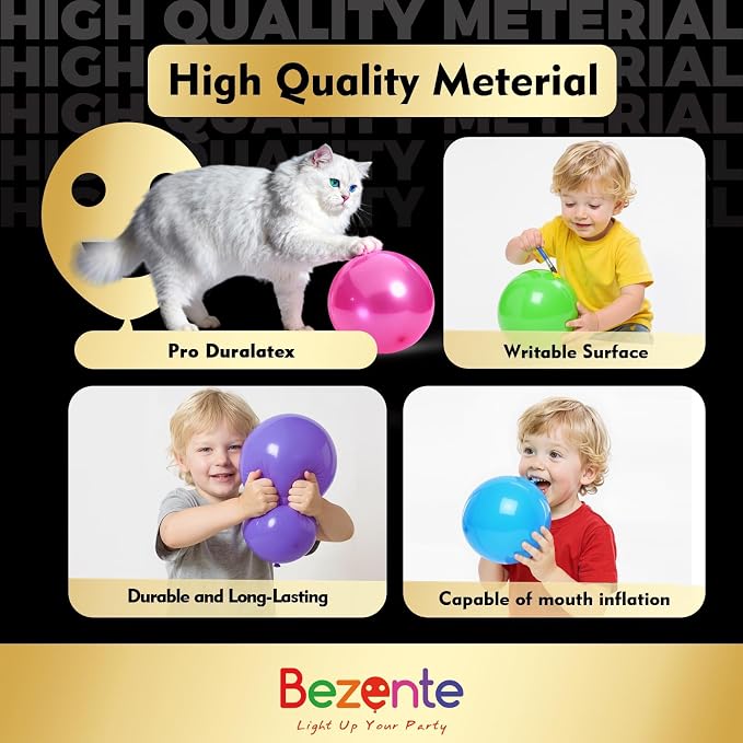 Pro Duralatex Metallic Silver Extra-Thick Balloons 100 Pack 12 inch | Metallic - Image 2