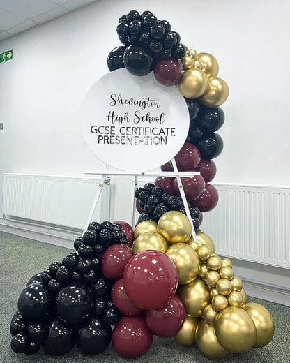 Burgundy and Gold Balloon Arch Kit - Image 7