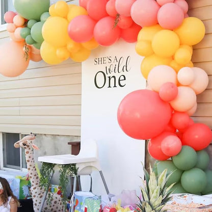 Dusty Green Pink Beige Balloons Light Pink Yellow Mist Sage Cream Peach Balloon - Image 3