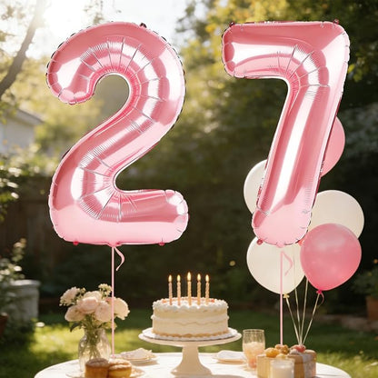 40 Inch Number 27 Balloons for 27th Birthday Party Decorations, 0-100 Jewelry - Image 3