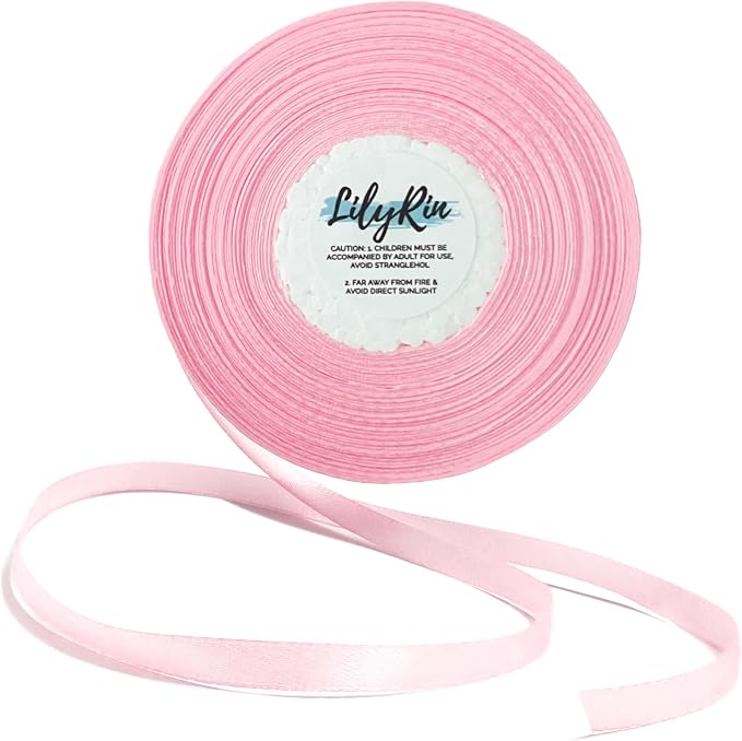 Pink Ribbon 1/4 Inches 36 Yards Roll Perfect by LilyRin