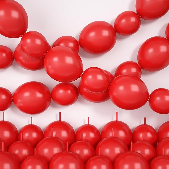 Red Linking Balloons by Hapmori