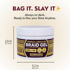 Grip&Loc Luxury Braid Gel Extreme Hold, High Shine Styling Gel & Edge Control, Flake Free with Tea Tree & Argan Oil for Hair, Sleek Braids, Locs & Twists, Made in Korea (5.29 fl oz)